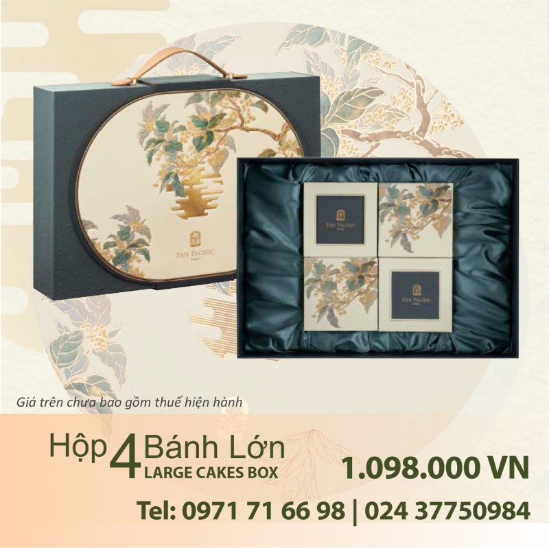 Bánh trung thu Pacific hộp 4 bánh lớn
