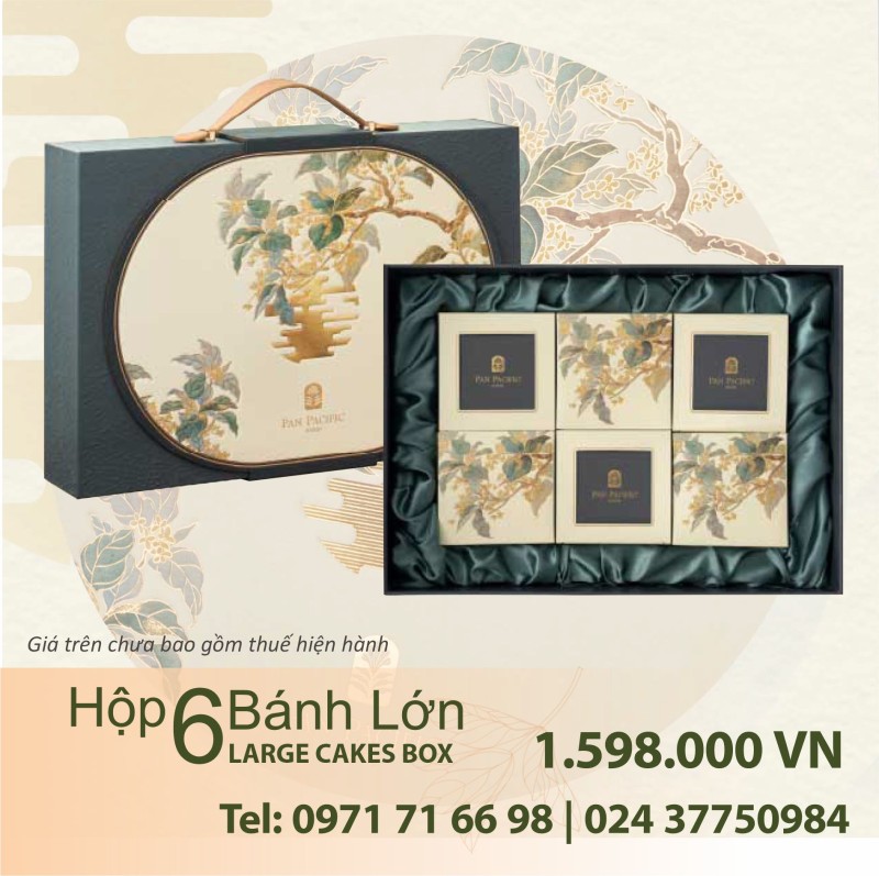 Bánh trung thu Pacific hộp 6 bánh lớn